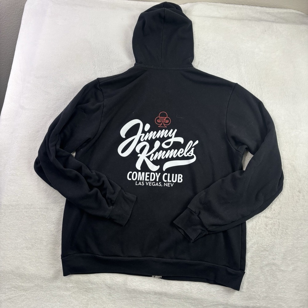 Jimmy Kimmel's Comedy Club Las Vegas Full Zip Black Hoodie Men's XL Staff